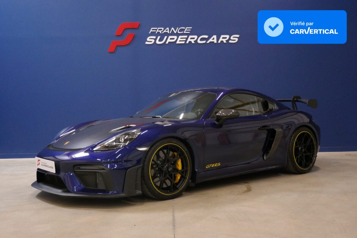Porsche 718 Cayman GT4 RS Bleu Gentianne France Supercars
